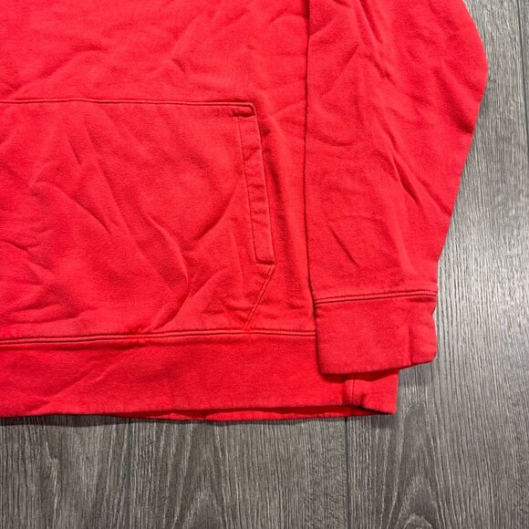 Under‎ Armour Centre Logo Embroidered Hoodie Red Medium Loose Fit - Picture 3 of 8
